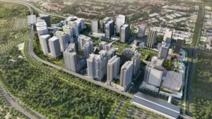 Skyline view of new residential property developments in Malaysia