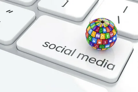 Real estate agent using social media on a smartphone to reach a wider audience of property buyers