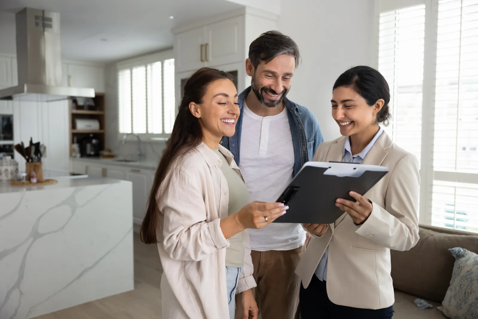 Property manager reviewing rental property finances and performance
