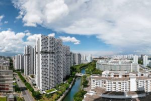 HDB resale apartment buildings in Singapore illustrating a temporary slowdown in the resale housing market.