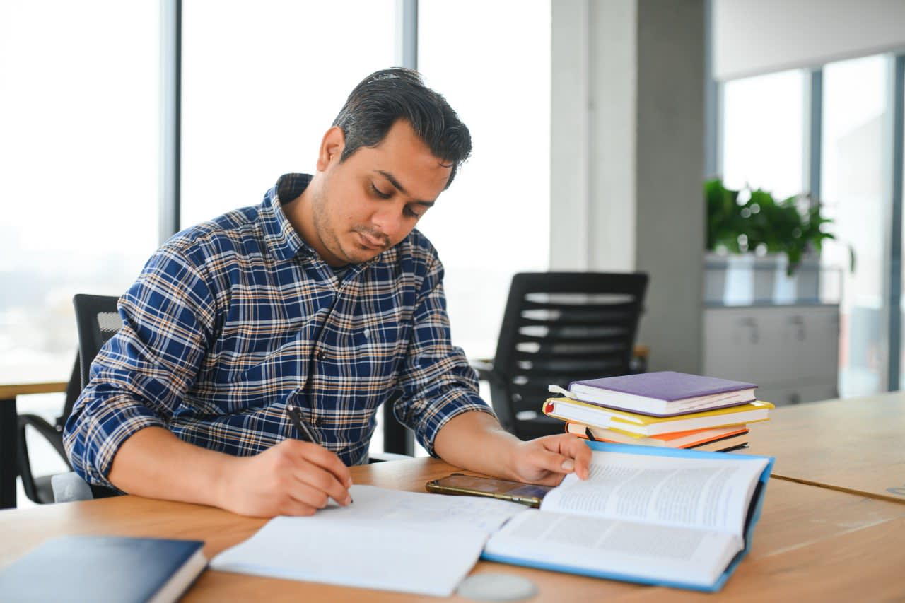Property agent candidate preparing for the Singapore RES licensing exam