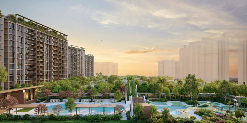 Several similar condo units listed for resale in the same Singapore development